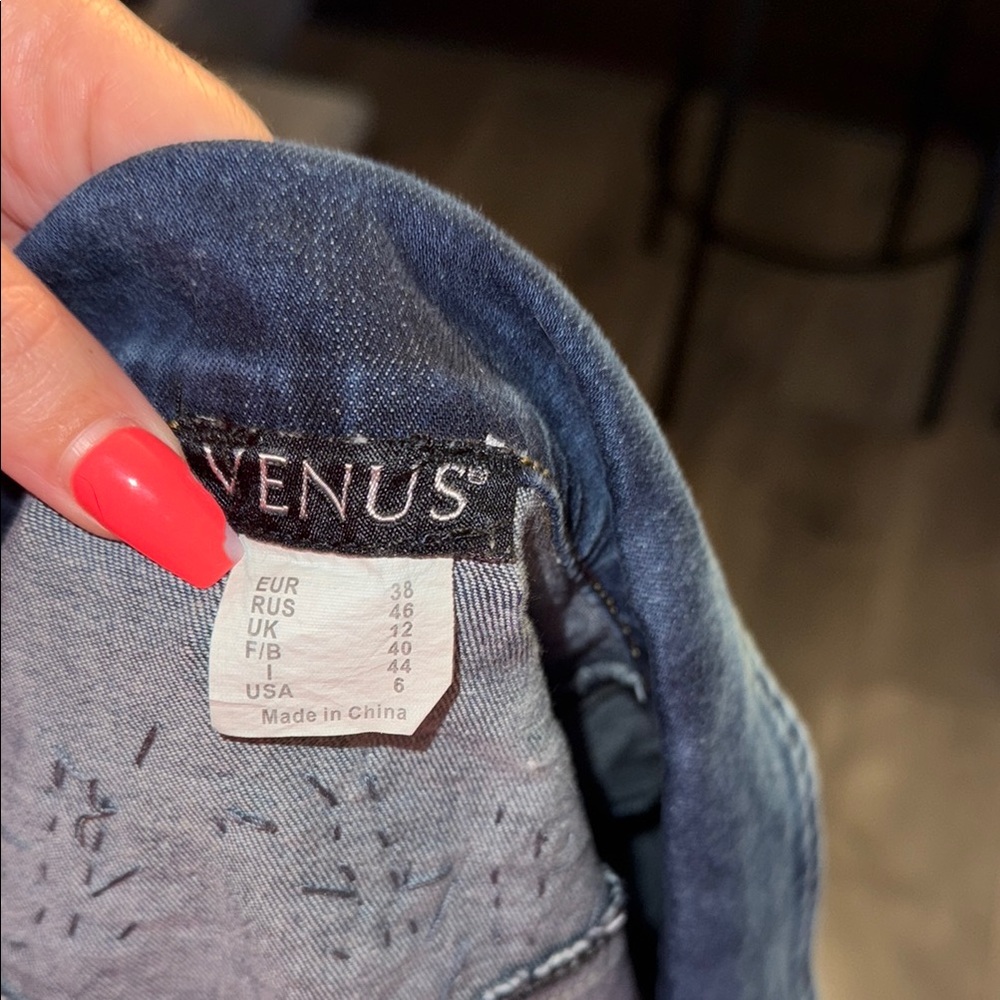 COPY - Embroidered Blue Denim Jacket With Embellishments - Picture 7 of 7